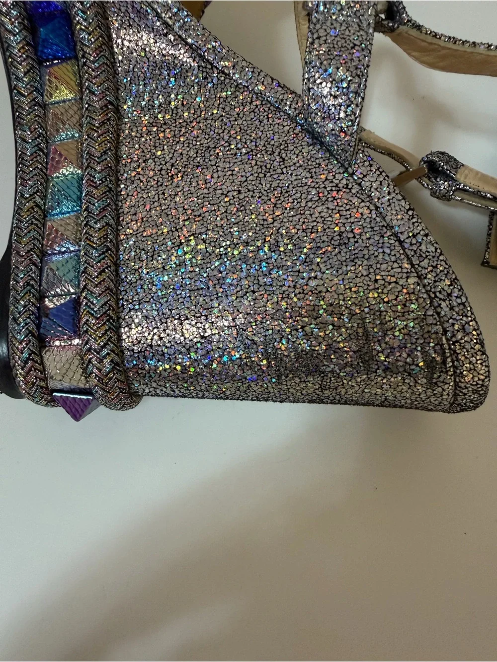 Christian Louboutin Pyraclou 110 Leather Espadrilles